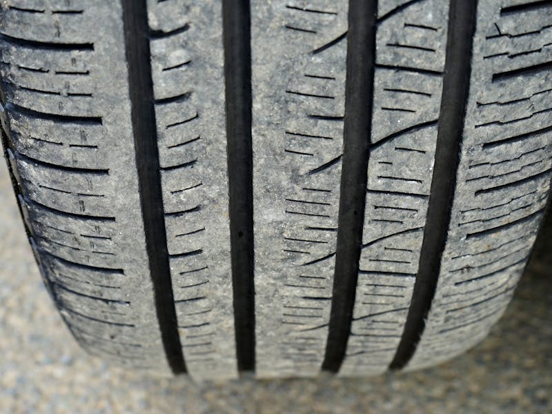 Close-up of tyre tread
